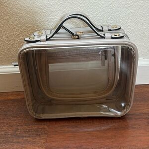 Calpak Medium Clear Cosmetic Case - Stone